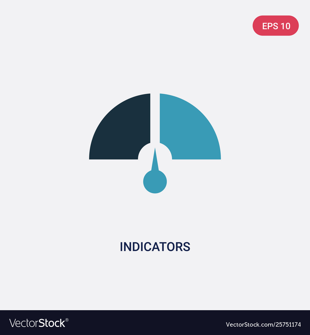 Two color indicators icon from user interface Vector Image