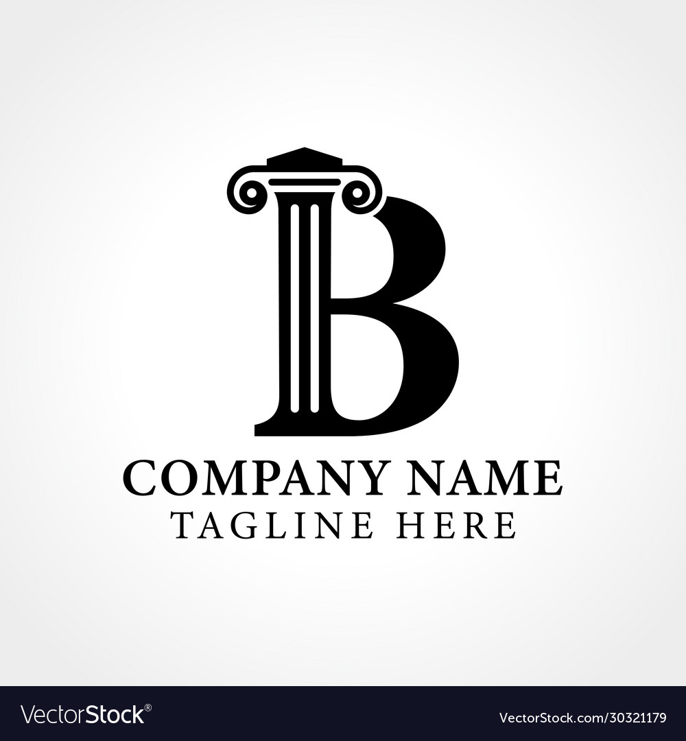 Attorney Law Letter B Logo With Creative Modern Vector Image