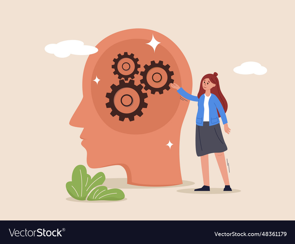 Business initiative concept mindset improvement Vector Image