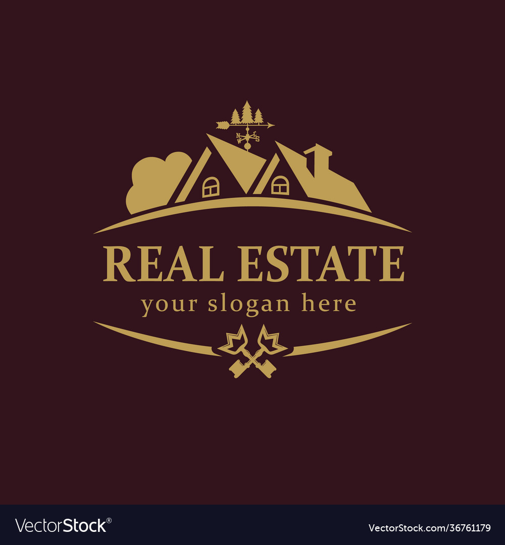 Real estate logo key Royalty Free Vector Image