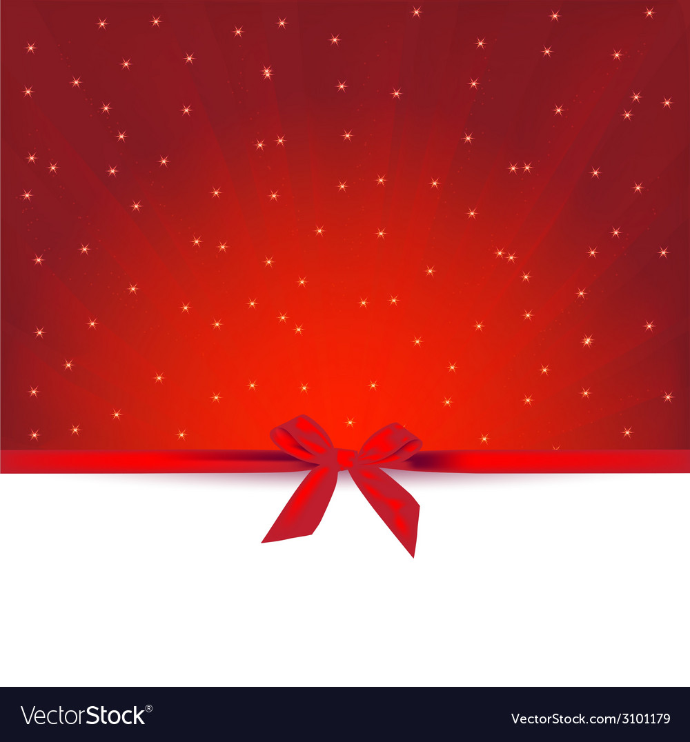 Red Gift Greeting Card Royalty Free Vector Image