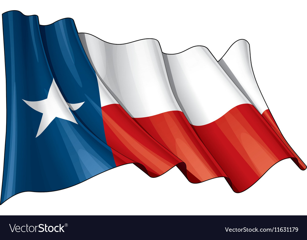 Texas waving flag Royalty Free Vector Image - VectorStock