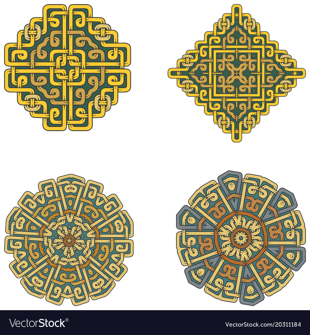 A set of beautiful celtic patterns Royalty Free Vector Image