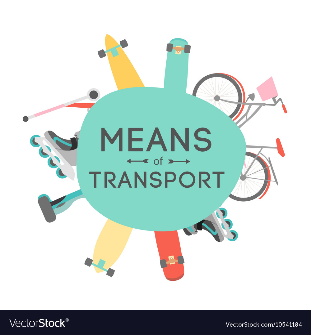 Means of transport background Royalty Free Vector Image