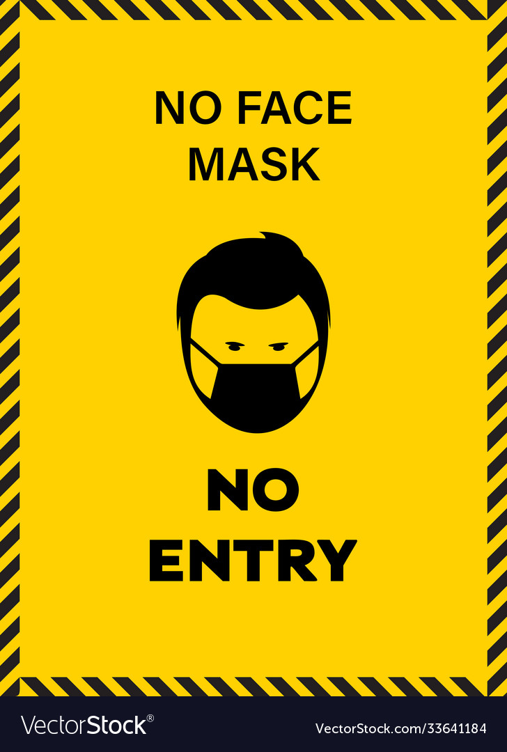 No Face Mask No Entry Royalty Free Vector Image no-face-mask-no-entry-royalty-free-vector-image