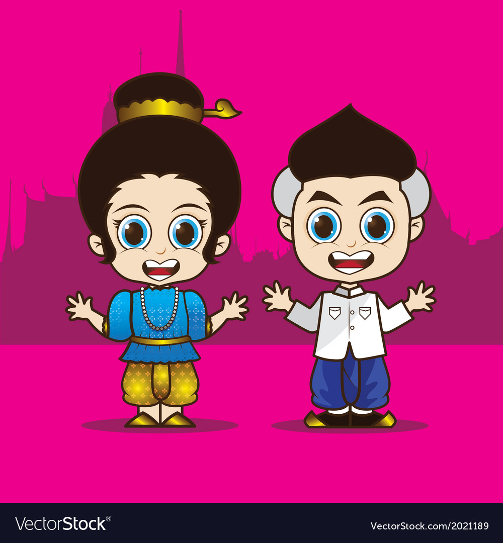 Cartoon Asean Thailand Royalty Free Vector Image 6304