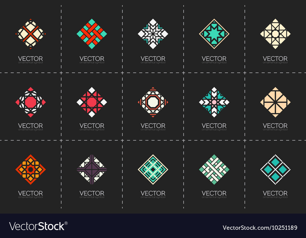 Geometric symbols Royalty Free Vector Image - VectorStock