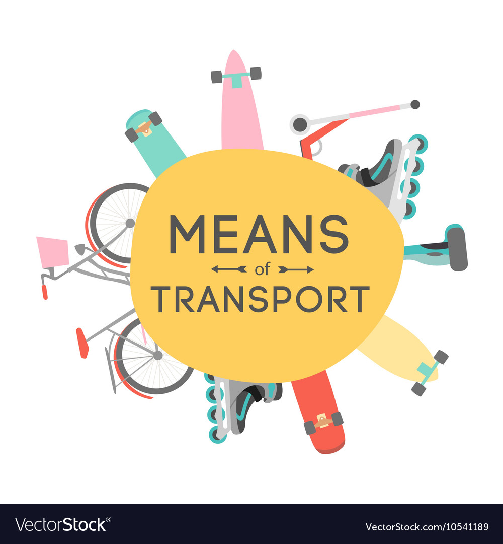 Means of transport background Royalty Free Vector Image