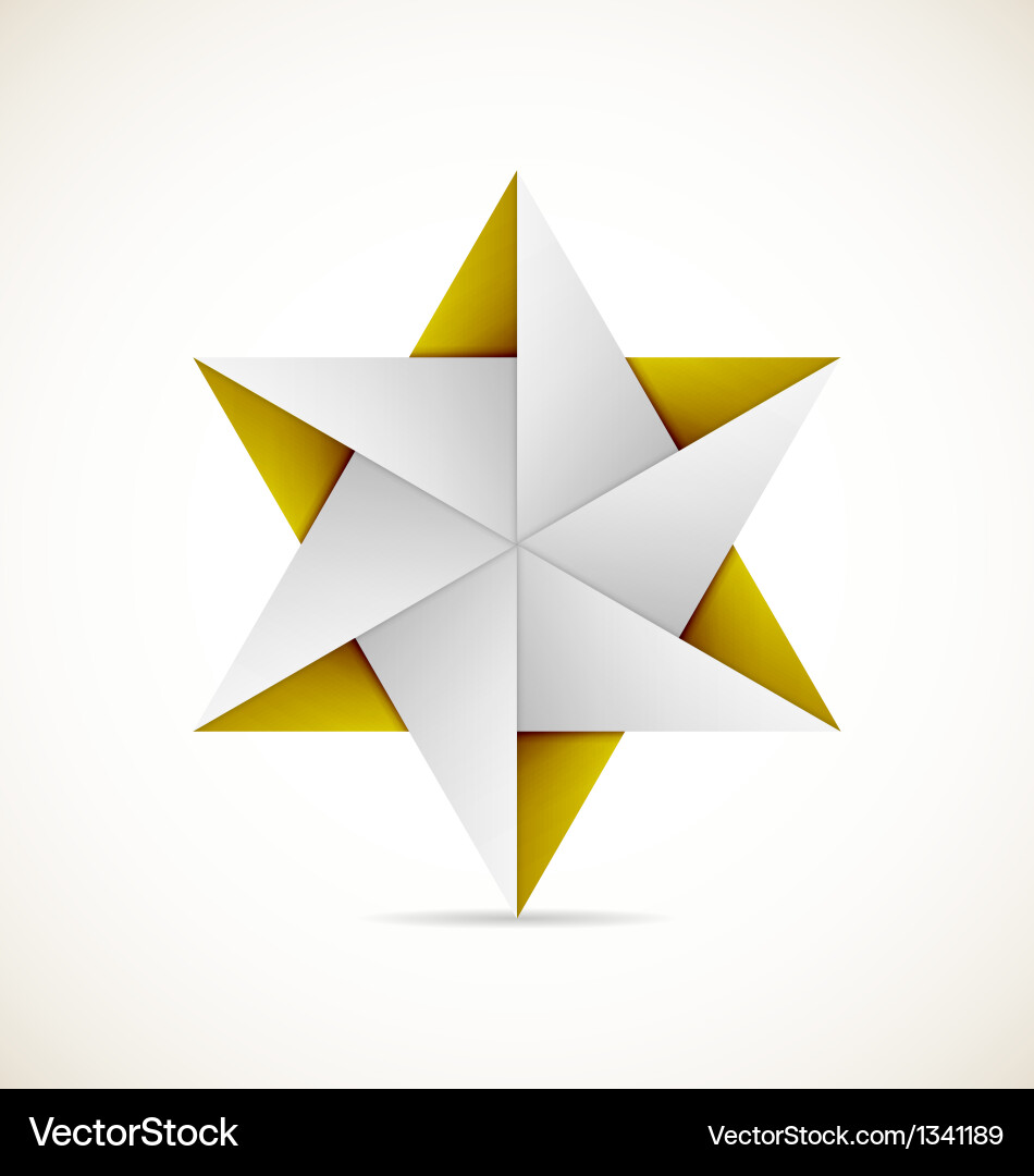Origami star Royalty Free Vector Image - VectorStock