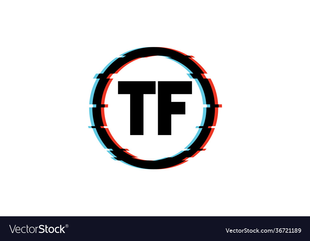 Tf letter logo design creative t f letters icon Vector Image