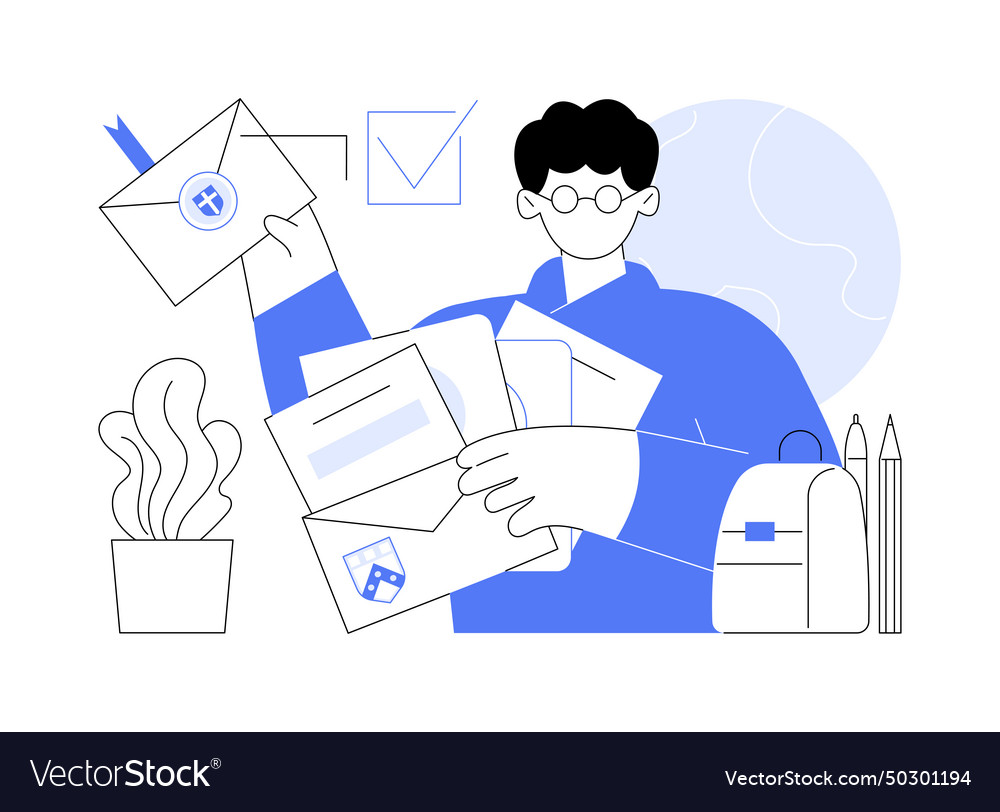 Accepted to several colleges isolated cartoon Vector Image