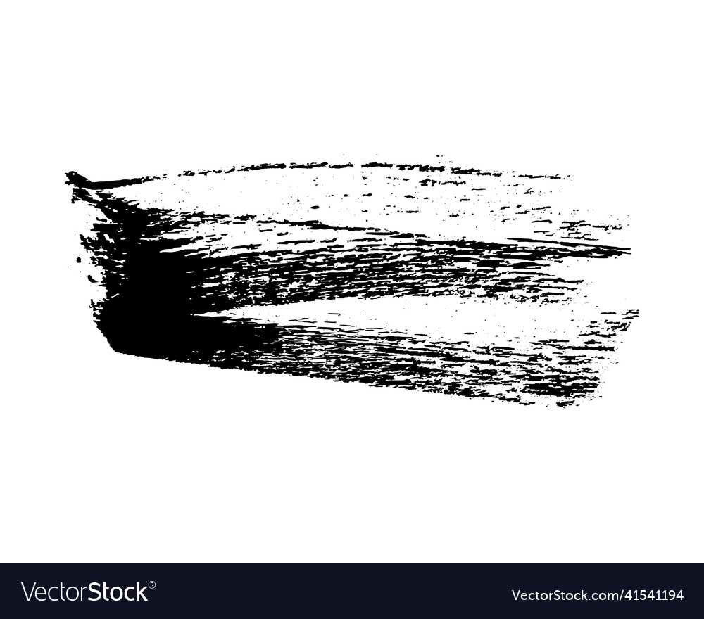 Black brush stroke on transparent background Vector Image