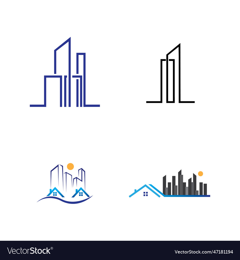 Creative modern abstract real estate logo design Vector Image