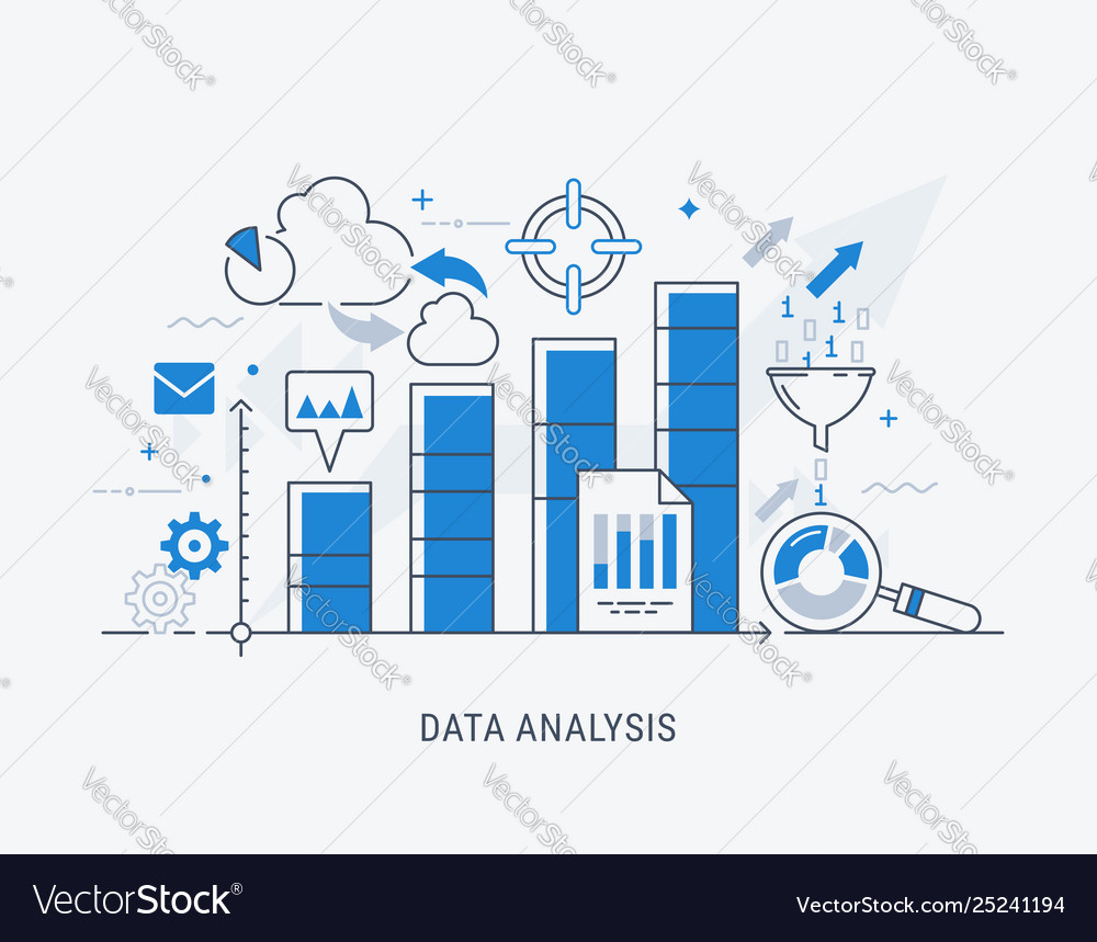 Data analysis Royalty Free Vector Image - VectorStock