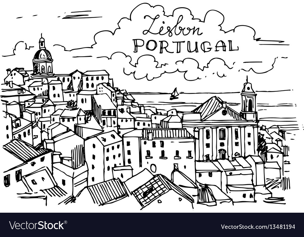Lisbon vector image Lisbon