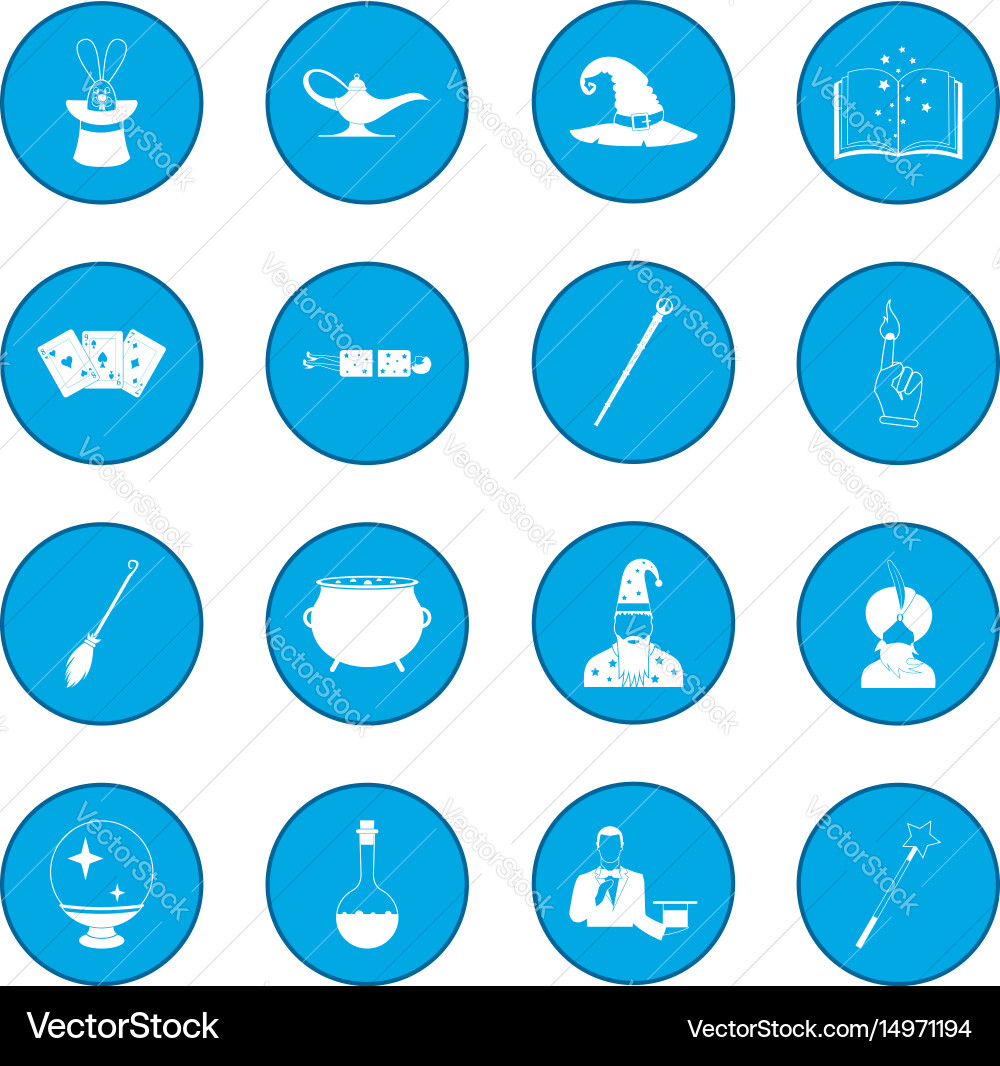 Magic icon blue Royalty Free Vector Image - VectorStock