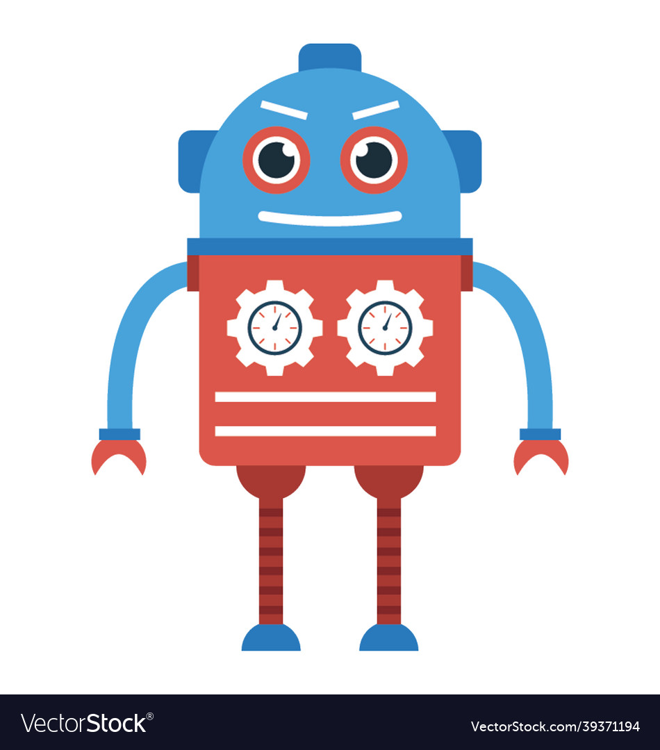 Mechanical robot Royalty Free Vector Image - VectorStock