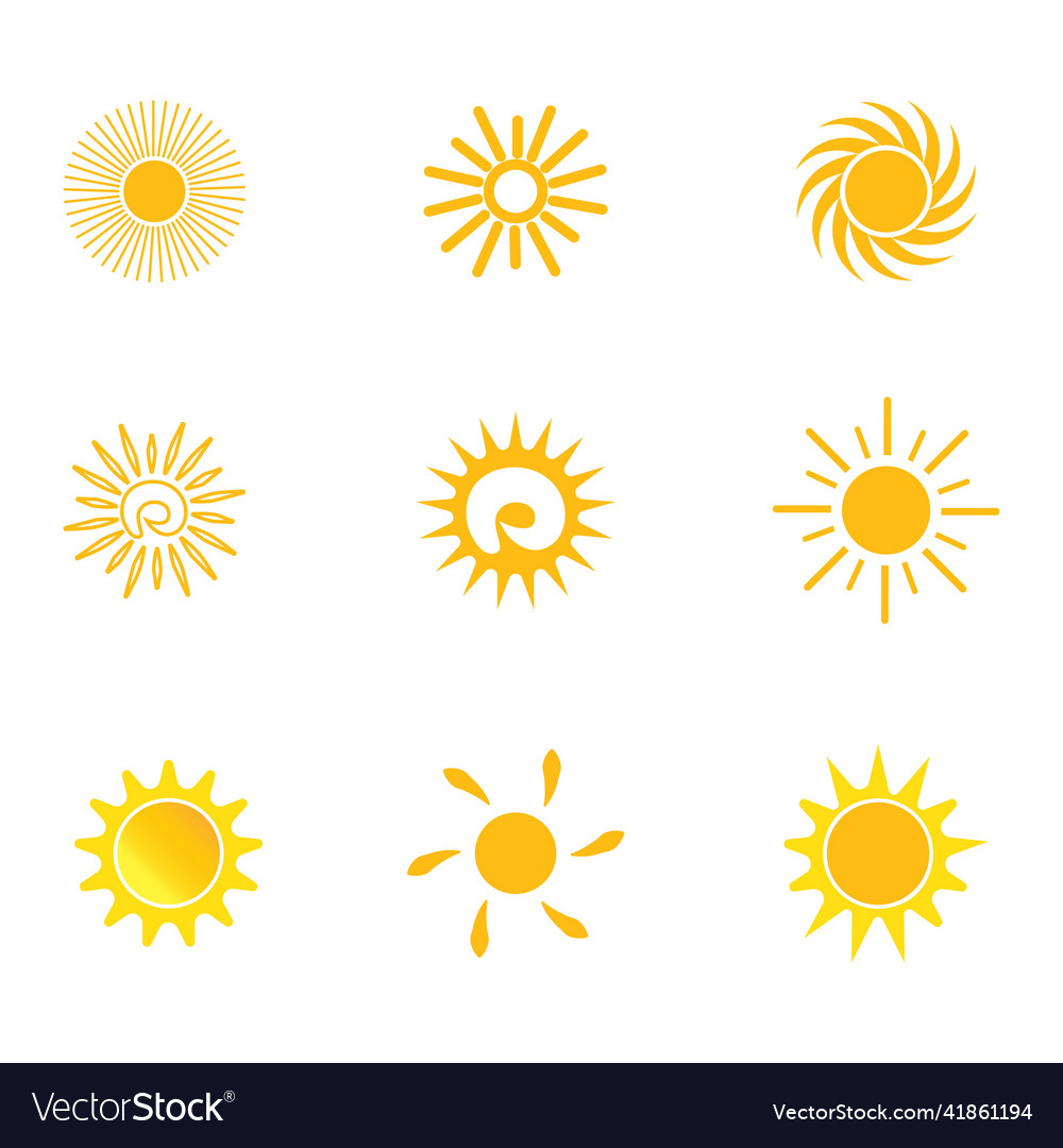 Sun logo Royalty Free Vector Image - VectorStock