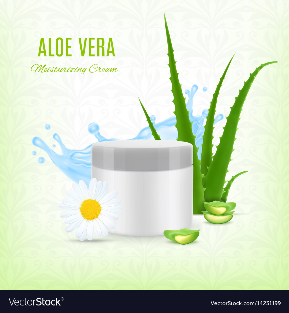 Aloe moisturizing cream Royalty Free Vector Image