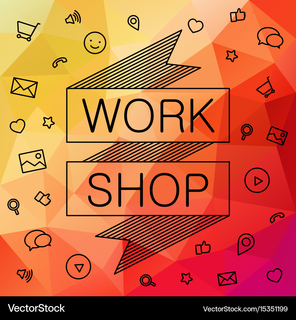 Banner For Hackathon Workshop Royalty Free Vector Image