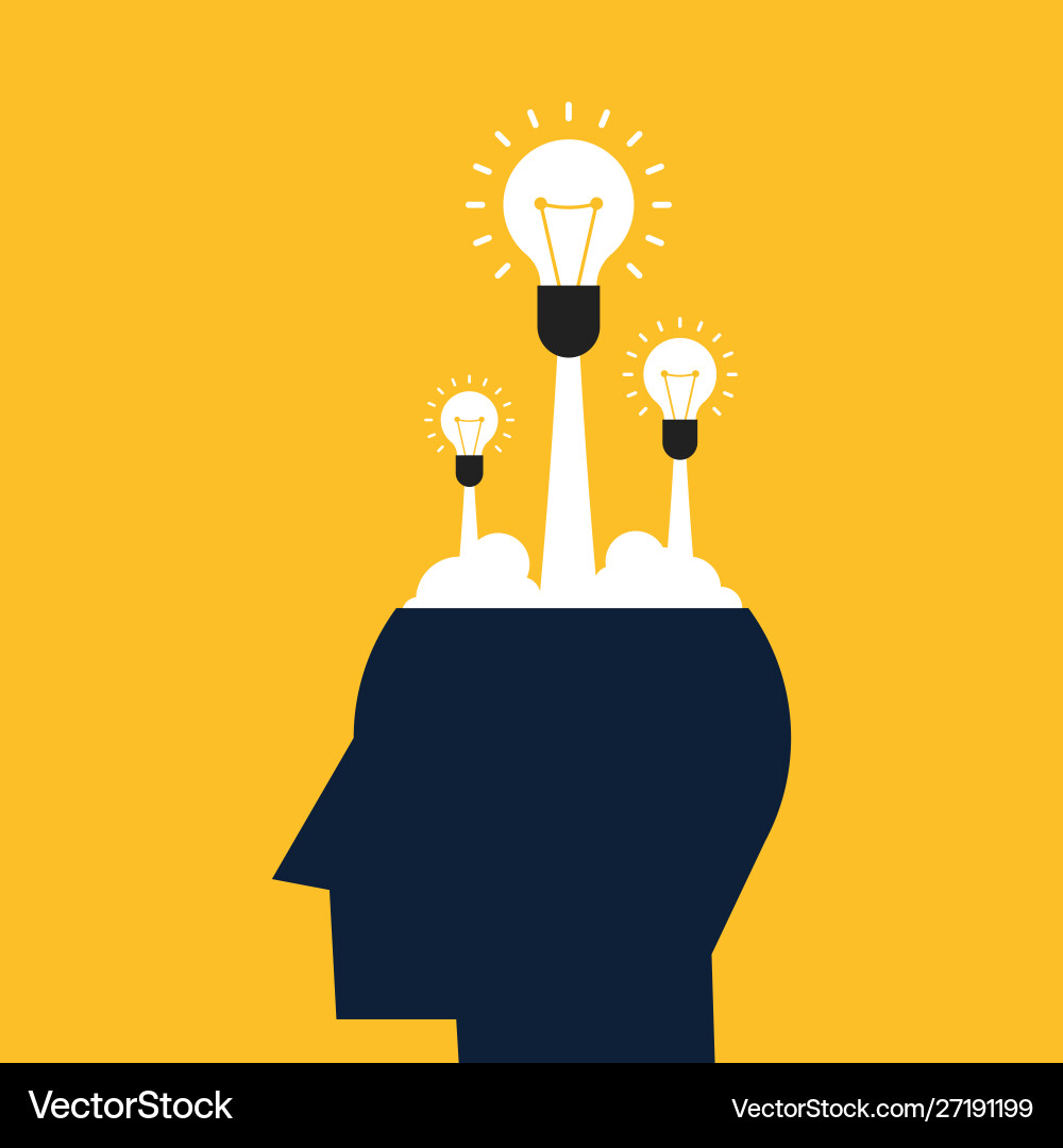 Creative idea concept flat design Royalty Free Vector Image