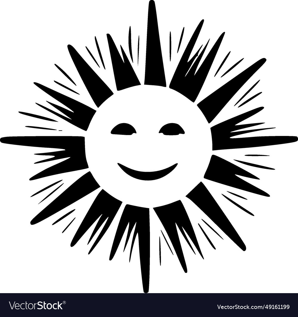 Sunshine - minimalist and flat logo Royalty Free Vector