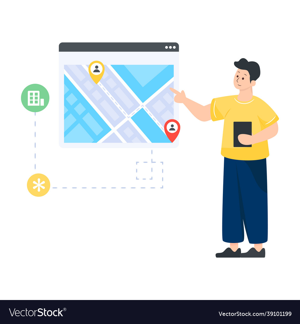 Web map Royalty Free Vector Image - VectorStock