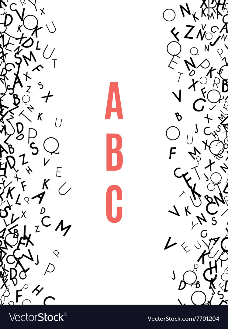 Alphabet Frame Isolated On White Background Vector Image
