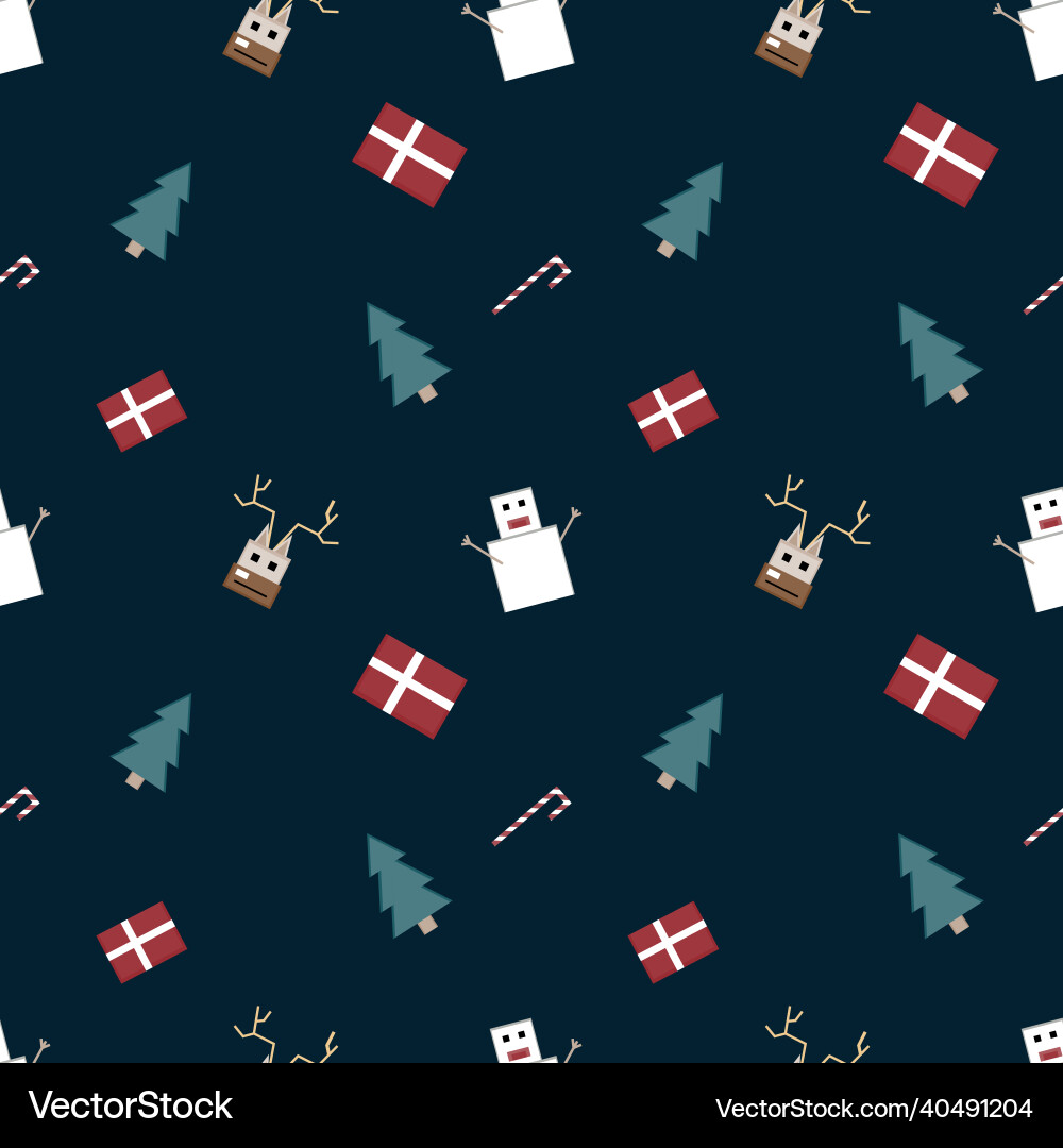 Christmas repeat pattern created with sharp Vector Image