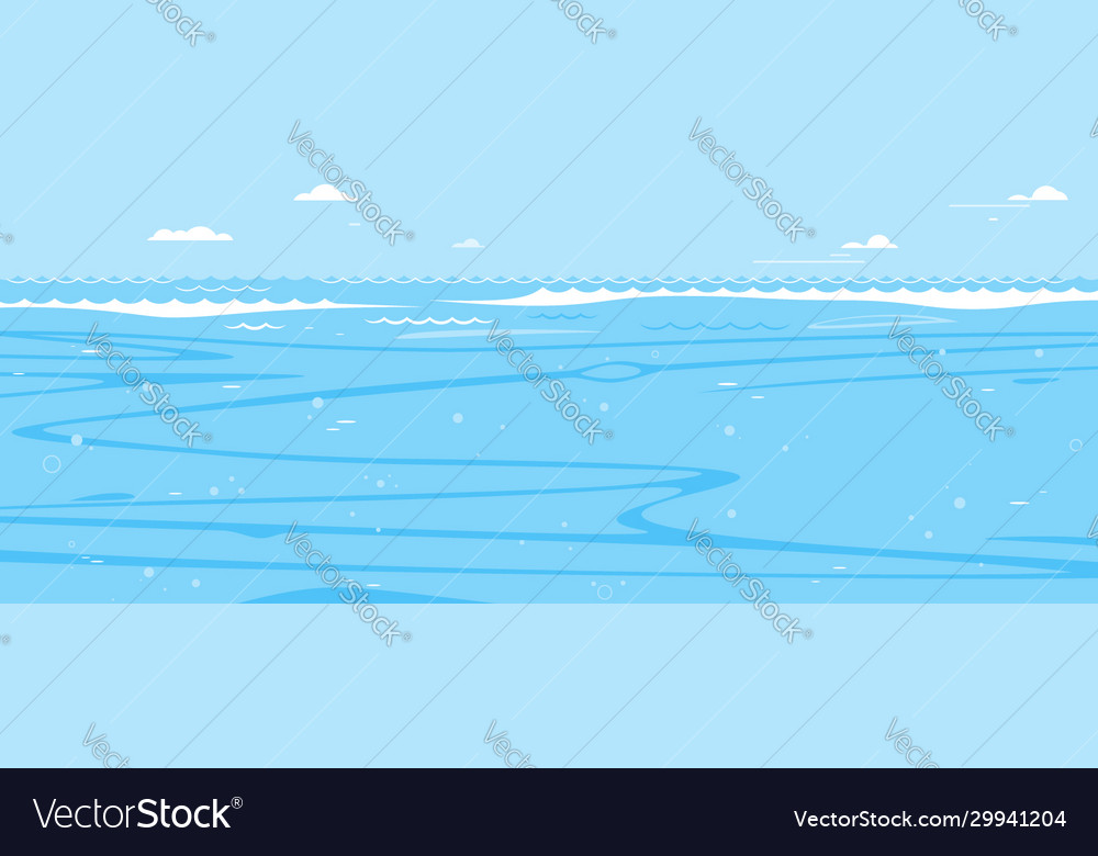Underwater background from simple lines Royalty Free Vector
