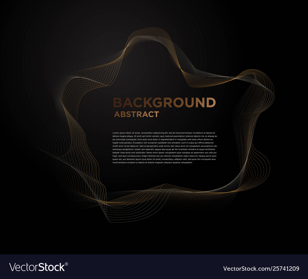 Black gold abstract background 3 Royalty Free Vector Image