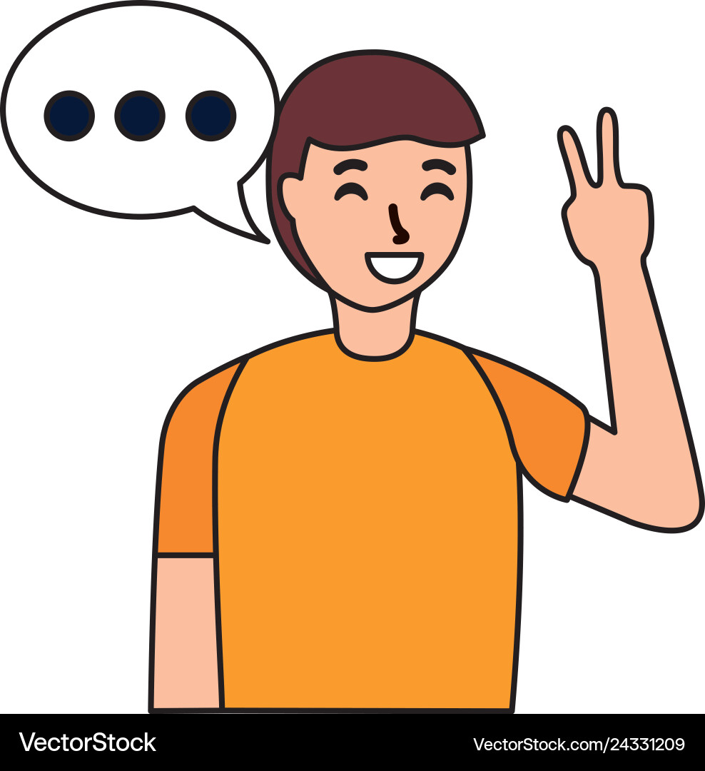 Man speech bubble Royalty Free Vector Image - VectorStock