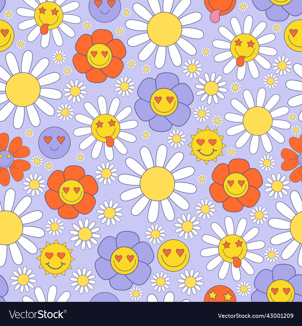 Retro seamless nostalgia pattern with 70s 80 vibes