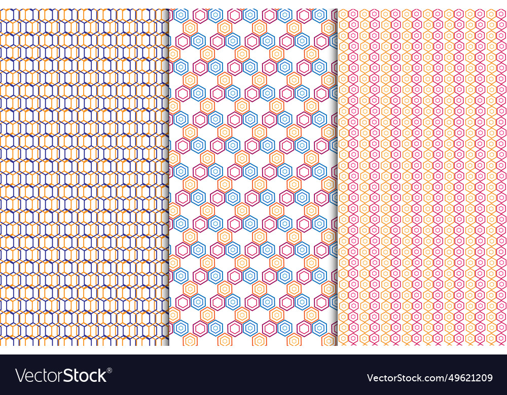 Set of patterns template design Royalty Free Vector Image