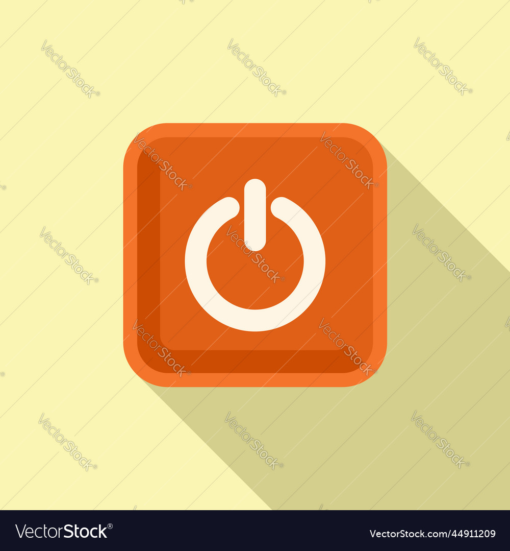 Turn off button icon flat window computer Vector Image