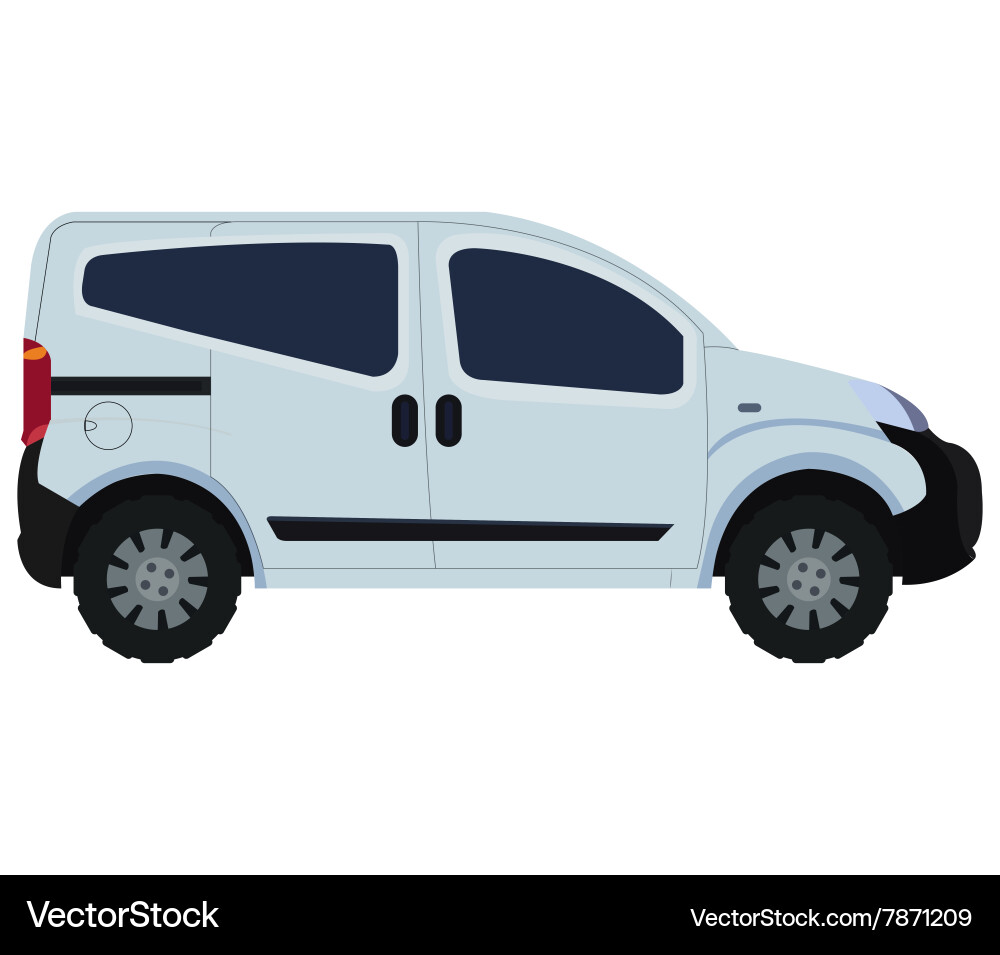 Van on white background Royalty Free Vector Image