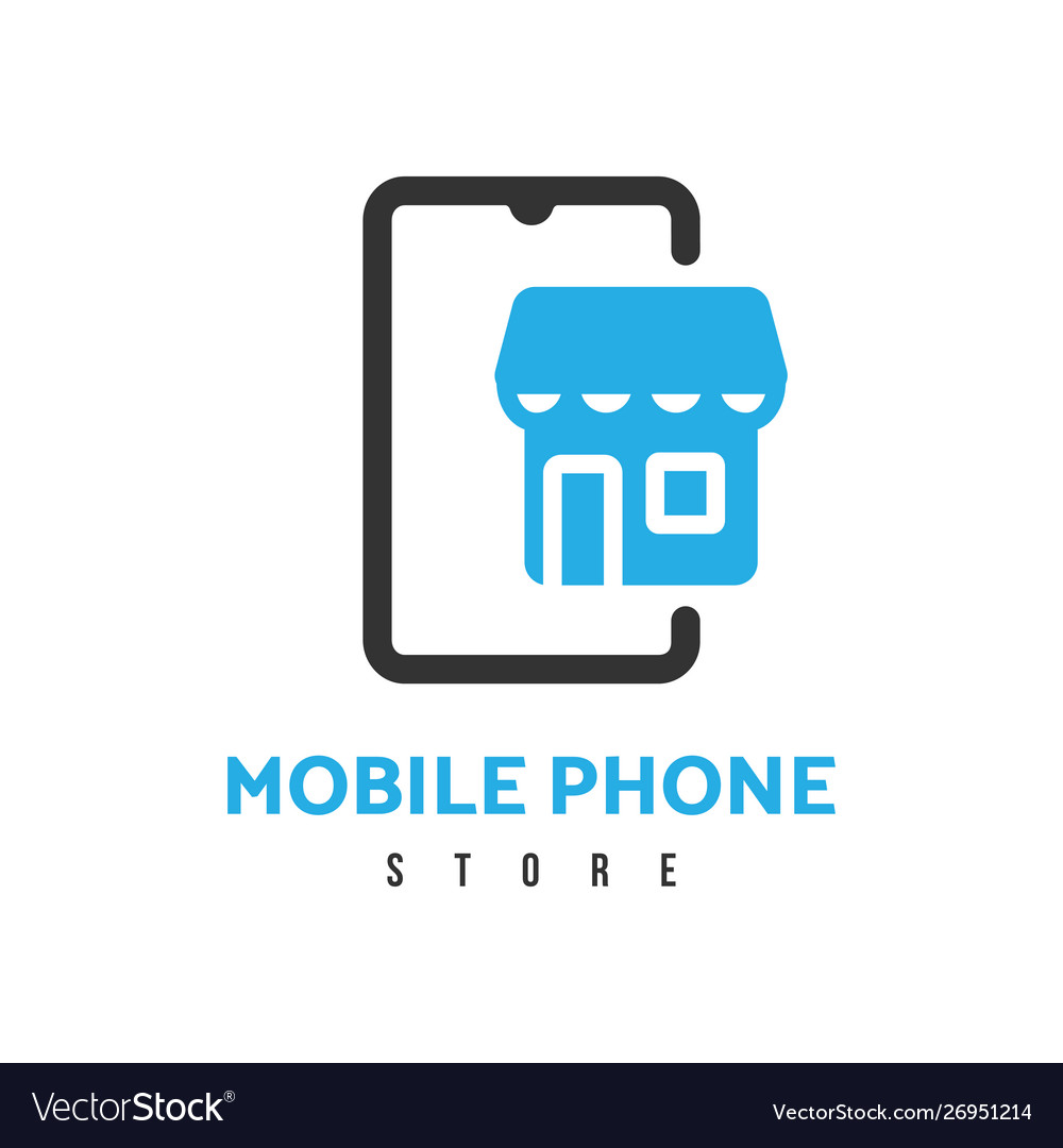 Mobile Phone Store Logo Royalty Free Vector Image