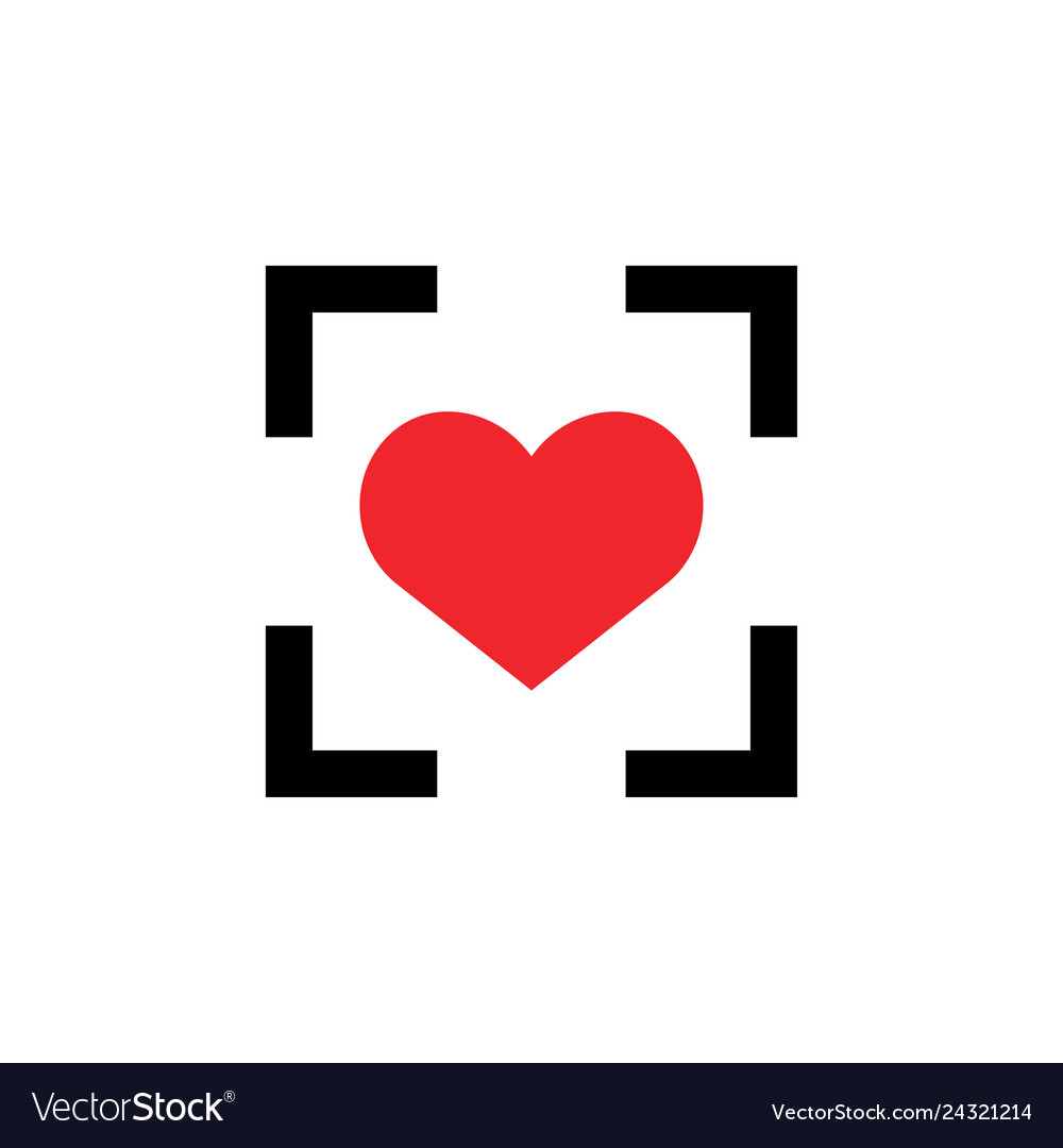 Target love icon design template isolated