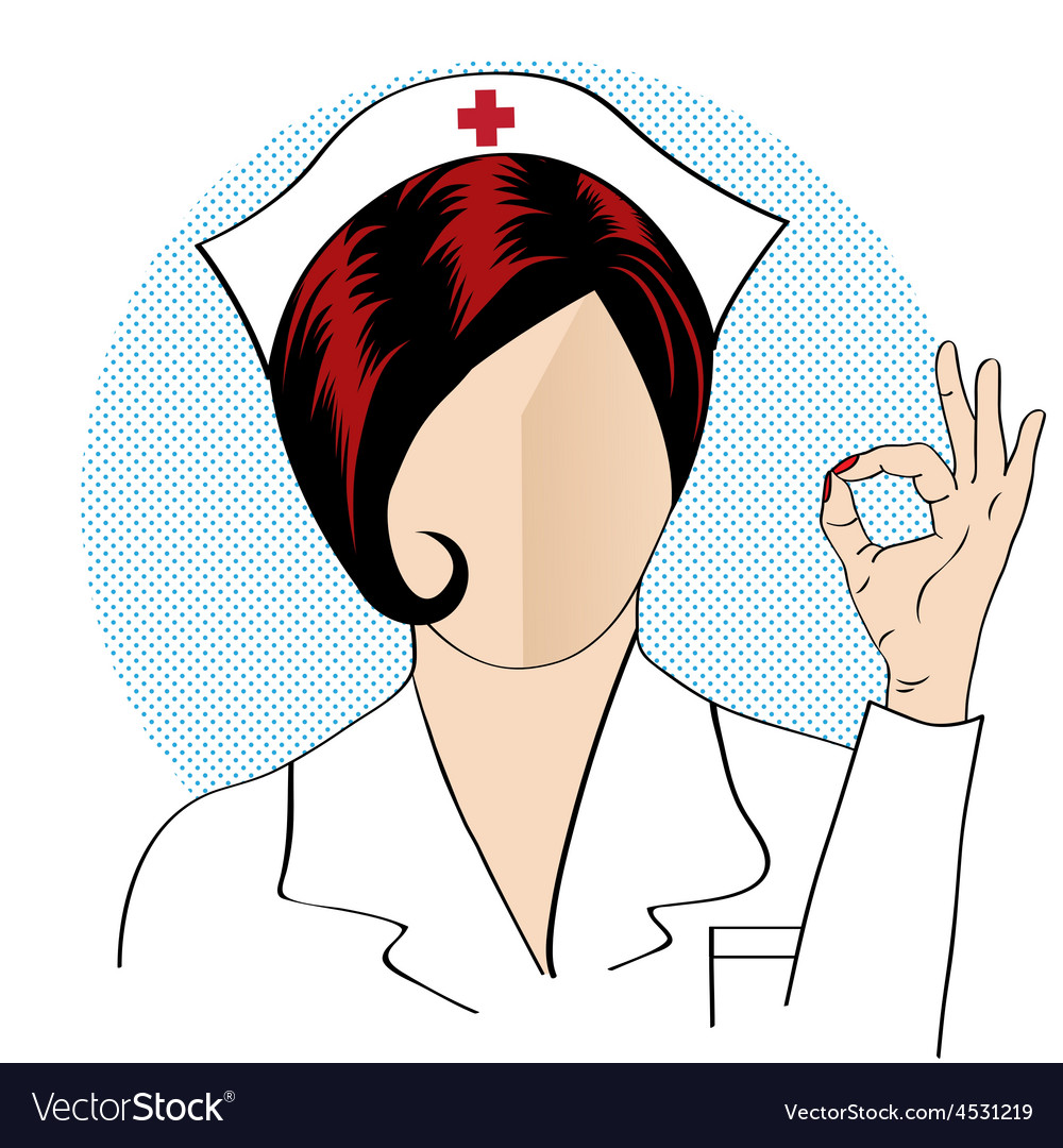 Beautiful friendly and confident nurse Royalty Free Vector