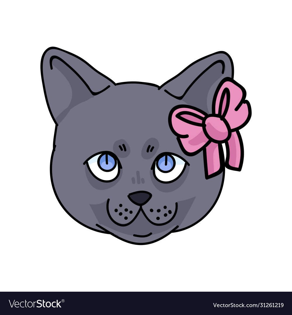 Pixel British Blue Cat Face Isolated Vector Photo-realistic Illustration  Royalty Free SVG, Cliparts, Vectors, and Stock Illustration. Image  111667878.