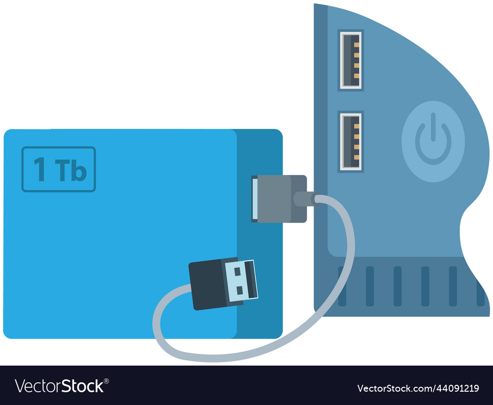 external-hard-disk-drive-with-usb-cable-royalty-free-vector