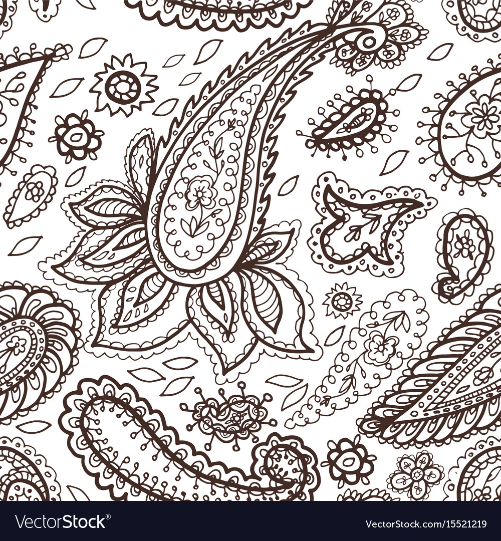 Floral mehendi pattern ornament Royalty Free Vector Image