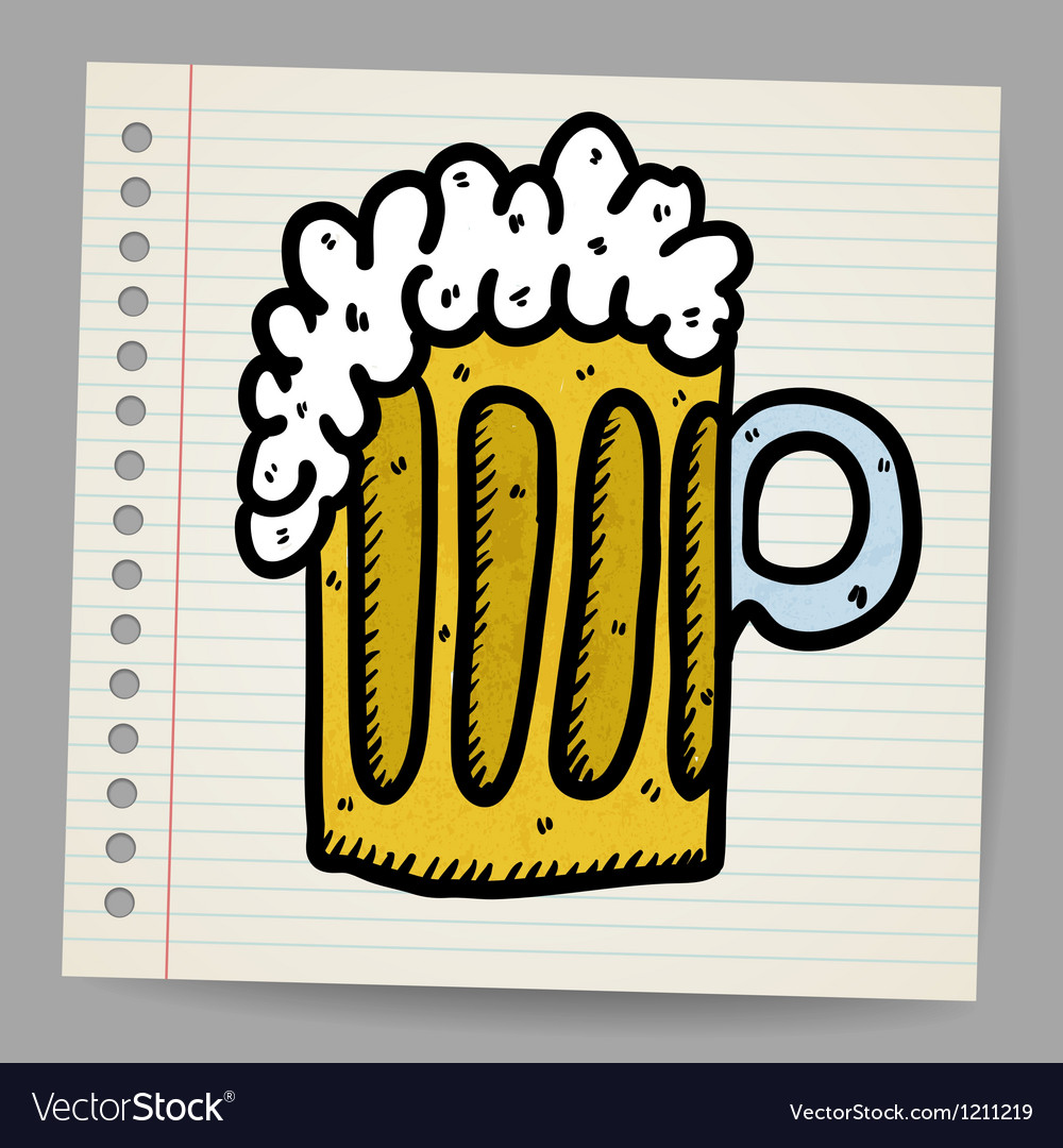 Scribble beer mug
