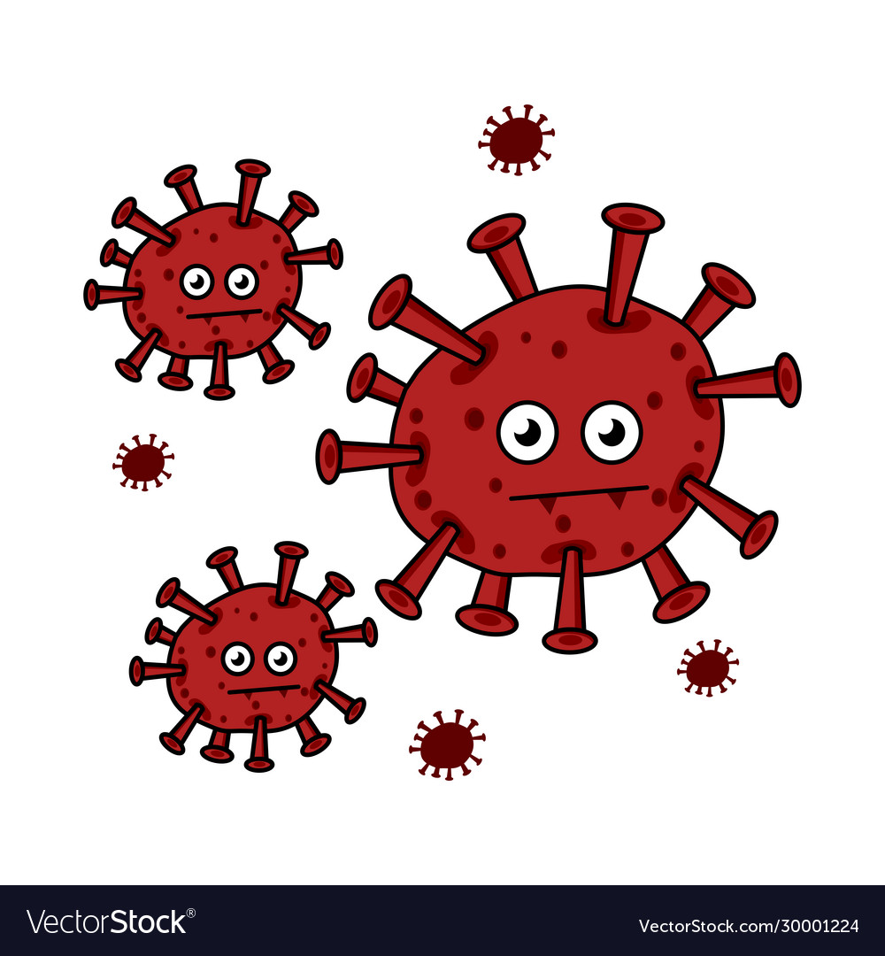 Coronavirus Cartoon Images Red