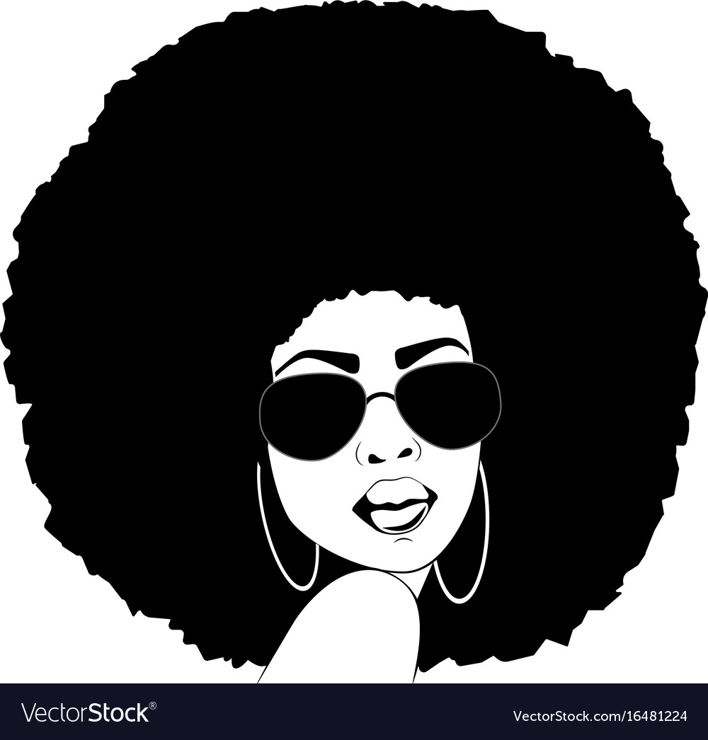 Download Free Svg Afro Woman With Cornrow With Curly