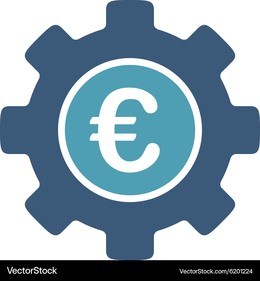 Euro development icon Royalty Free Vector Image