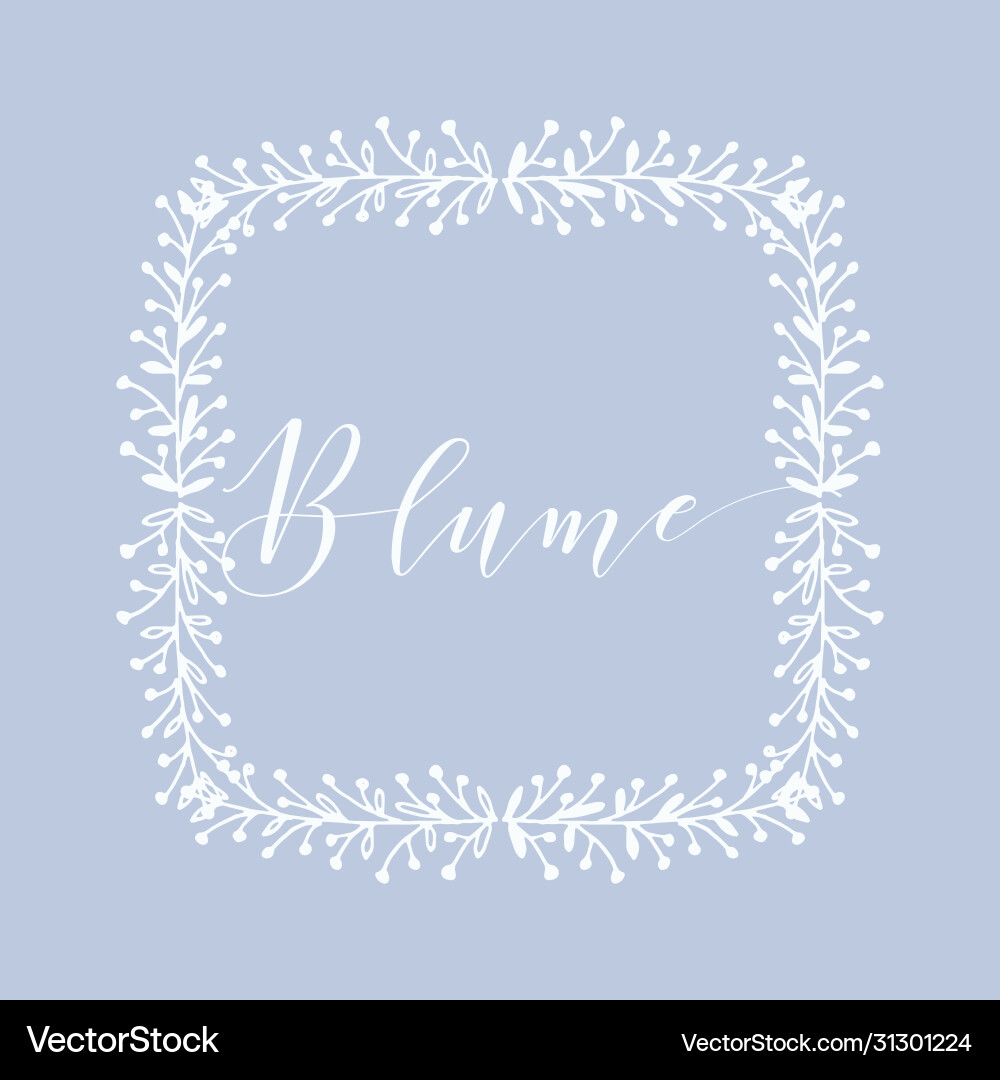 Floral frame or monogram hand drawn element Vector Image