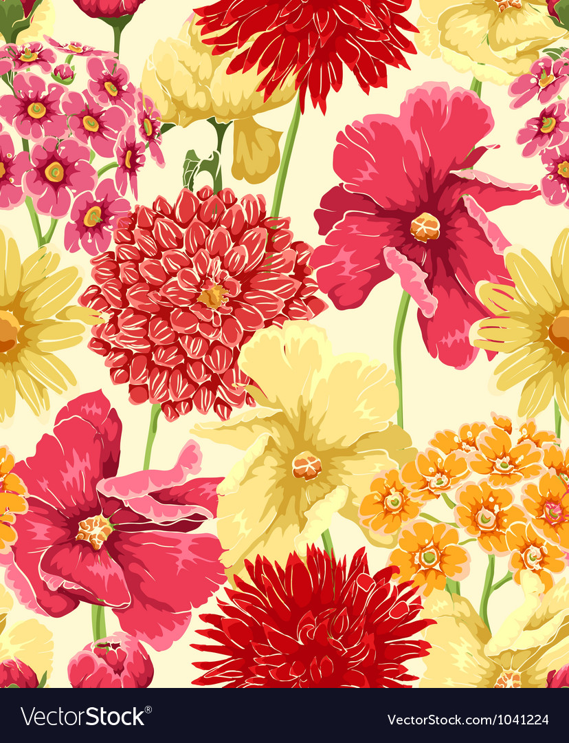 Floral seamless pattern Royalty Free Vector Image