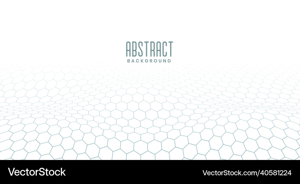 White hexagonal digital abstract background Vector Image