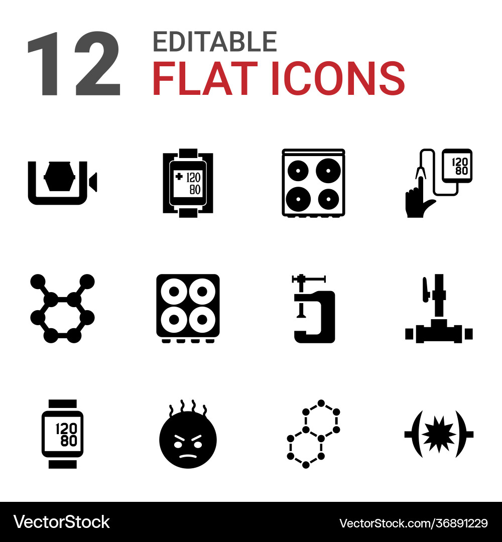 12 pressure icons Royalty Free Vector Image - VectorStock